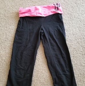 VS pink black fitness capris